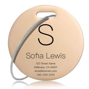 Étiquettes de bagages en métal personnalisées, étiquettes d'expédition imperméables, designs de logo personnalisés, cartes d'embarquement portables, styles personnalisés - Product Image 4