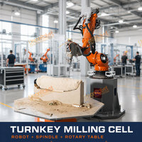 Robot de fraisage KUKA KR210 pour routeur CNC bois, machine robotisée de travail du bois à 7 axes