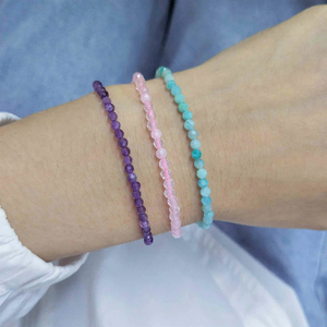 Pulsera de Piedras Preciosas Coloridas con Cuentas de Turmalina Natural y Acero Inoxidable con Revestimiento PVD para Mujer - Product Image 5