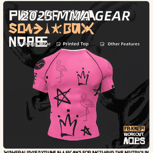 MMA Rashguard <span class=keywords><strong>camicie</strong></span> di compressione manica corta maglia abbigliamento sportivo stretto t-shirt con nuovi disegni per la formazione - Product Image 2