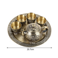Service à thé classique exquis, style vintage de luxe léger, pour la maison, motif Dragon et Phénix, cadeau porte-bonheur, décoration chinoise portable