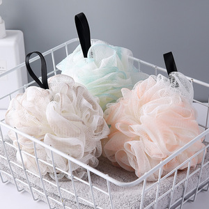 Bath Ball Soft Mesh Exfoliating Sponge Hanging Bath Flower For Adults Pink And Blue - Product Image 4