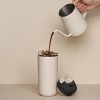 Mug de voiture en acier inoxydable 304, tasse de sport à couvercle rabattable, couvercle amovible et lavable, isolation thermique 6-12 heures, design moderne et minimaliste
