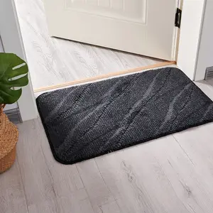 Alfombrilla para puerta de Interior para entrada, Alfombra de entrada lavable a máquina, alfombras antideslizantes para trampero, raspador de zapatos de perfil bajo de suciedad absorbente