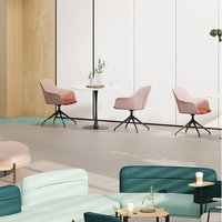 Fauteuil de bureau moderne haut de gamme, avec coussin en tissu commercial et pieds en métal pour zone de réception