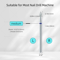 HYTOOS-Foret à ongles en diamant chromé, outil de pré-traitement des ongles pour la peau morte