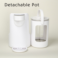 Appareils électroménagers intelligents : Samovar électrique russe et turc 2,0 L + 0,6 L, bouilloire à double paroi en verre pour thé et eau