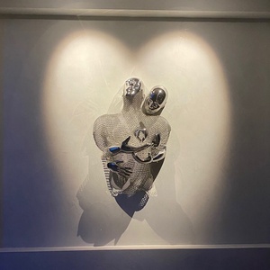Astratta moderna Del Corpo Umano In Acciaio Inox Amore Retro Scultura - Product Image 2