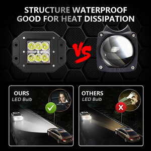 Nuevos Faros Auxiliares para Motocicleta 4X4 de 12V 25W, 3 Pulgadas, Impermeables, Antiniebla, 4000 Lm, 6000K, Universales para Bicicleta, Todoterreno y Automóvil - Product Image 4