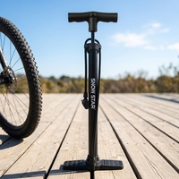 Pompe à air portable haute pression pour vélo, pompe à main multifonctionnelle avec manomètre pour vélo