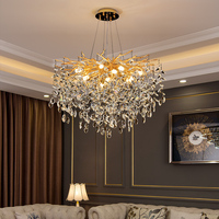 Éclairage décoratif d'intérieur moderne de courrier de vente élevé pour la lumière en cristal de lustre de lobby d'hôtel de chambre à coucher de salon d'hôtel
