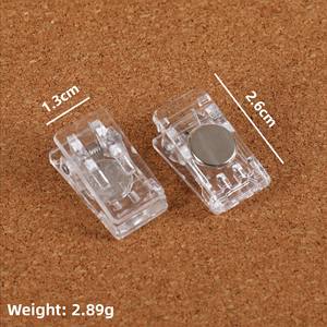 Acrílico transparente magnético DIY estudiante papelería nota Simple Clip magnético para tarjeta Goo PP Clip pinzas para el cabello Tenedor de mano - Product Image 6