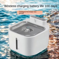 Fontaine à eau intelligente pour animaux de compagnie, rechargeable, contrôle par application, filtration en 5 étapes, acier inoxydable 304, 3 modes d'eau, distributeur pour chat et chien