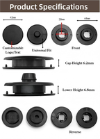 Nouvelles attaches antidérapantes universelles en PP noir pour tapis de sol de voiture, clips de fixation pour intérieur automobile