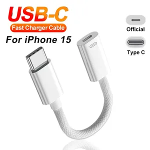 Eonline OEM USB C Cabo de Carregamento Adaptador Para iPhone 15 ProMax Plus Data Sync Cord Para ipad Tipo-c Para 3.5MM Jack Audio Connector