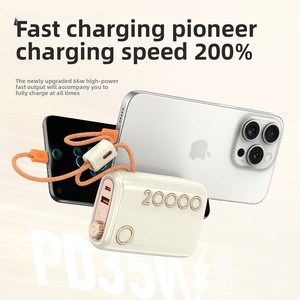 JCX JCX-PB099 2025 Compact Portable Power Bank LED Display 3C Charge Rapide <span class=keywords><strong>20</strong></span>,<span class=keywords><strong>000</strong></span> <span class=keywords><strong>Mah</strong></span> Grande Capacité Câble Suspendu 22.5W - Product Image 4