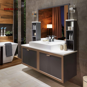 Metal Drawer Italian Bathroom Mobility Swing Teak Impressions Vanity - Product Image 4