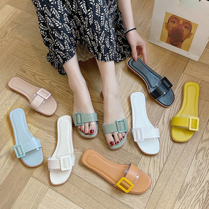New Arrivals Footwear Pu <b>Slide</b> Slippers Adult Flat Shoes Famous Spring Summer Female Casual Outdoor Sandals - Product Image 3