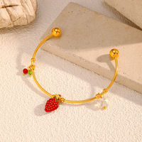 Bracelet en acier inoxydable au design minimaliste haut de gamme pour femmes, plaqué or européen, bracelet de luxe pour femmes, bijoux de mode en gros