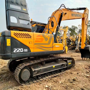 Excavadora de orugas usada de 22 toneladas Hyundai 220-9 220-9S excavadora de segunda mano con orugas mediana usada Hyundai 220 215 225 a la venta - Product Image 2