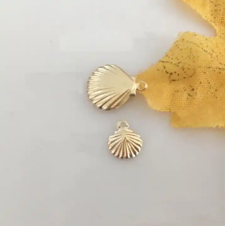 14k gold filled shell charms for