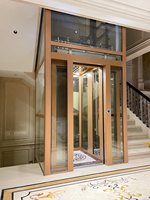 Ascenseur hydraulique vertical résidentiel en verre à 3 étages et 4 niveaux pour appartement ou hôtel