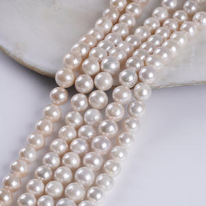 Cuentas Redondas Edison de 11-13 mm, Perlas Naturales de Agua Dulce, Cuentas Sueltas Barrocas Blancas para Hacer Joyas de Collar y Pulsera - Product Image 1