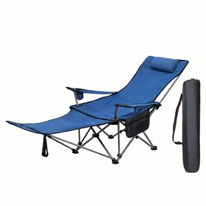 Portable Lightweight Ultra-Light <b>Reclining</b> Picnic <b>Chair</b> Backrest Oxford Cloth Iron for Beach Outdoor Camping Fishing Relaxation - Product Image 2