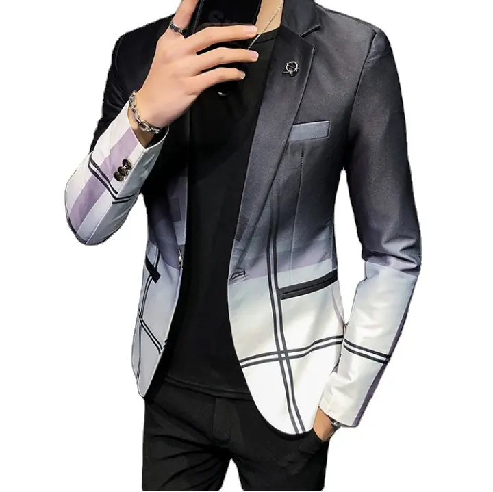 New style Premium color scheme for men slim fit business plaid Blazers/Mens fashion Leisure suit coat plaid Slim Jackets M-3XL