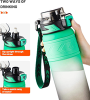 Bouteille d'eau sport Tritan 32 oz en gros, sans BPA, qualité alimentaire, anti-fuite, avec poignée et cordon pour le camping en plein air et la salle de sport