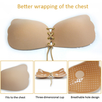Soutien-gorge sans bretelles en silicone Soutien-gorge invisible et collant auto-adhésif sans bretelles