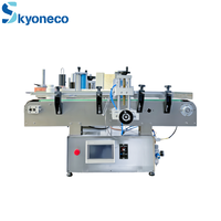 Machine d'étiquetage automatique pour bouteilles rondes avec station d'impression jet d'encre pour ligne de production, application d'autocollants et marquage des données