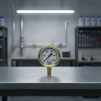 SONGLIN Y60 All Brass Oil Pressure Gauge 0-15000Psi Seismic & Vibration-resistant 1.6%/2.5% Accuracy 1 Year Warranty