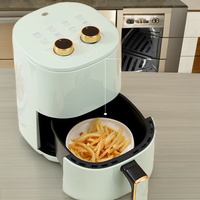 Four intelligent 2-en-1 entièrement automatique Friteuse à air grande capacité Machine à frites électrique en plastique Batterie carrée pour les ménages