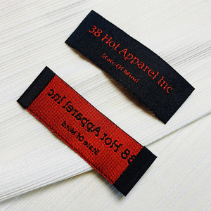 High-Density Luxury Eco-Friendly JC Square Soft Satin Woven <strong>Label</strong> Brand Name Logo Textile Patch <strong>Jeans</strong> Private T-Shirt <strong>Label</strong> - Product Image 3