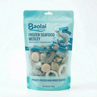 Bolsa de Embalaje Personalizada para Mariscos Congelados, con Base Plana, para Pescado y Camarones