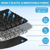 Coussin anti-escarres gonflable à pression manuelle, coussin de siège 3D anti-gravité pour le bureau, la voiture et la maison