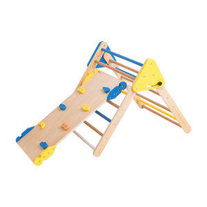 Juguetes al aire libre Triangle Set Rainbow Climbing Set para niños pequeños Baby Climbing Toys Wooden Montessori Climbing Set - Product Image 4