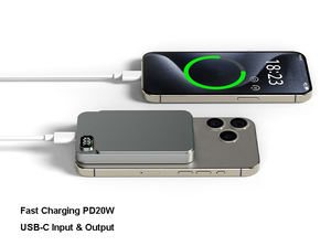 Cargador Portátil Universal Ultra Delgado, Banco de Energía Magsaferred de 20W PD, Banco de Energía Magnético Inalámbrico de Carga Rápida con Pantalla Led - Product Image 2