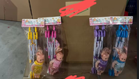 Ensemble poussette pour poupée de 12 pouces pour enfants, 4 couleurs assorties, poussette de jeu d'imitation avec poupée, chariot en plastique pour filles