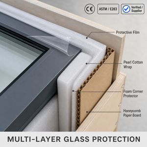 Finestra Panoramica Moderna per <span class=keywords><strong>Tetto</strong></span> <span class=keywords><strong>Piatto</strong></span> in Alluminio, <span class=keywords><strong>Lucernario</strong></span> a Doppio Vetro, Vetro di Sicurezza ad Alta Efficienza Energetica, Telaio su Misura - Product Image 6