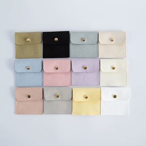 Pochette cadeau en microfibre velours suédé personnalisée avec logo, pour cartes de présentation de bijoux et emballage d'inserts à bijoux - Product Image 6
