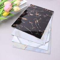 Plaque murale décorative intérieure en PVC brillant imperméable de 3 mm, effet marbre UV, pour la décoration des murs des halls d'hôtel