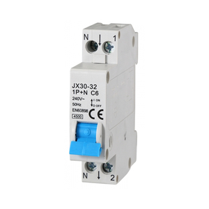 Disjoncteur Gloca JX30 1P+N C6 6A 250V Montage DIN Plastique 4.5KA - Product Image 1