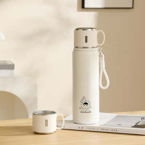 Termo de Acero Inoxidable 316 con Aislamiento al Vacío, Tapa con Asa, 600 ml, Botella de Agua Sublimable para Viajes y Oficina - Product Image 5