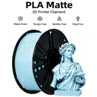 Filament PLA mat 1,75 mm 1 kg, surface lisse à faible brillance, précision dimensionnelle ±0,02 mm pour imprimantes 3D FDM
