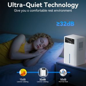 Déshumidificateur d'air <span class=keywords><strong>pour</strong></span> la maison, électrique, avec minuterie 8H/12H/24H, veilleuse, mode sommeil - Product Image 3