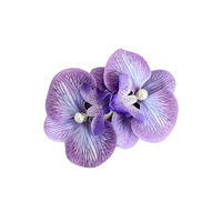 Grandes pinces à cheveux latérales en plastique faites à la main, motif fleur simulée, style bec de canard, pour femmes - Style doux, tropical, hawaïen, floral, bohème, pour mariage