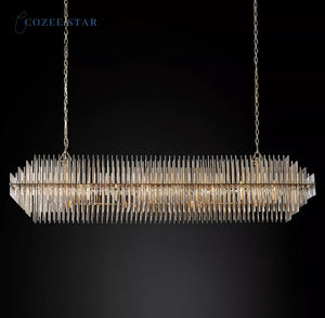 Lustre LED Moderne Rectangulaire <span class=keywords><strong>Emile</strong></span> Luminaire Suspendu en Fer pour Salle à Manger Cuisine Îlot Salon - Product Image 3