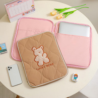 Sac pour ordinateur portable motif lapin de dessin animé pour filles et étudiants, housse pour ordinateur portable 13 pouces avec poche intérieure, sac pour ordinateur portable mignon